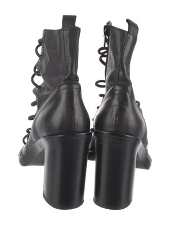 Ann Demeulemeester Leather Combat Boots