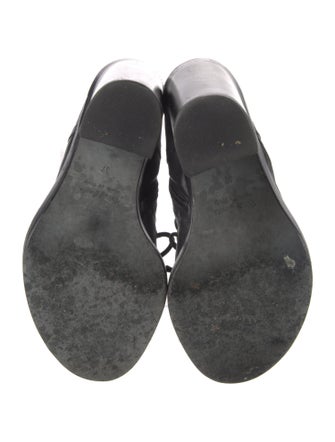Ann Demeulemeester Leather Combat Boots