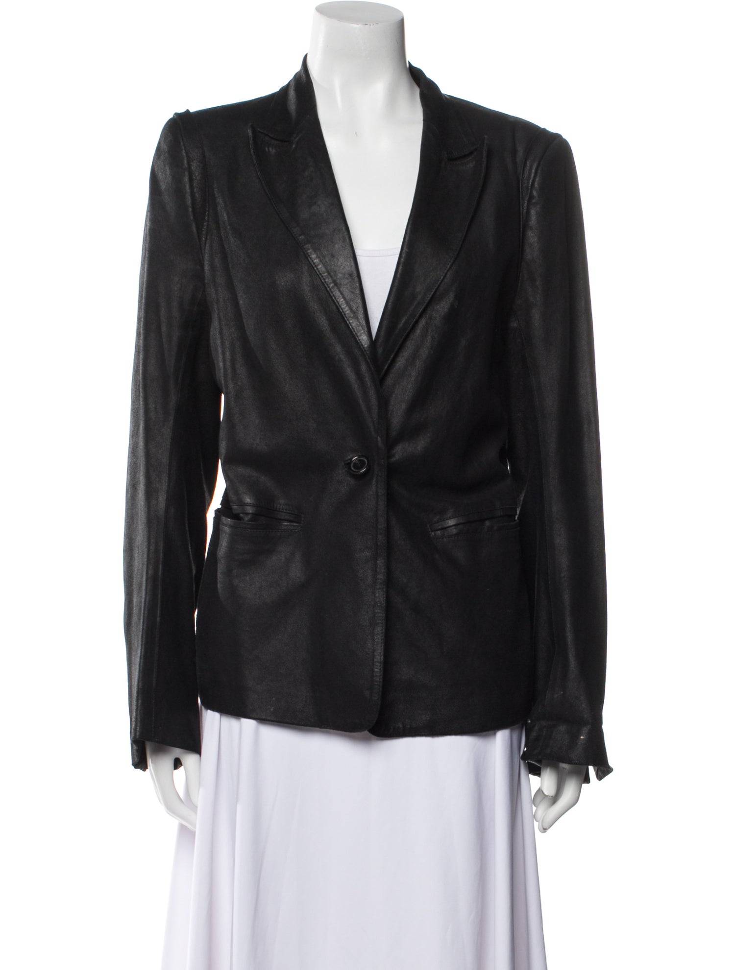 Ann Demeulemeester Leather Blazer