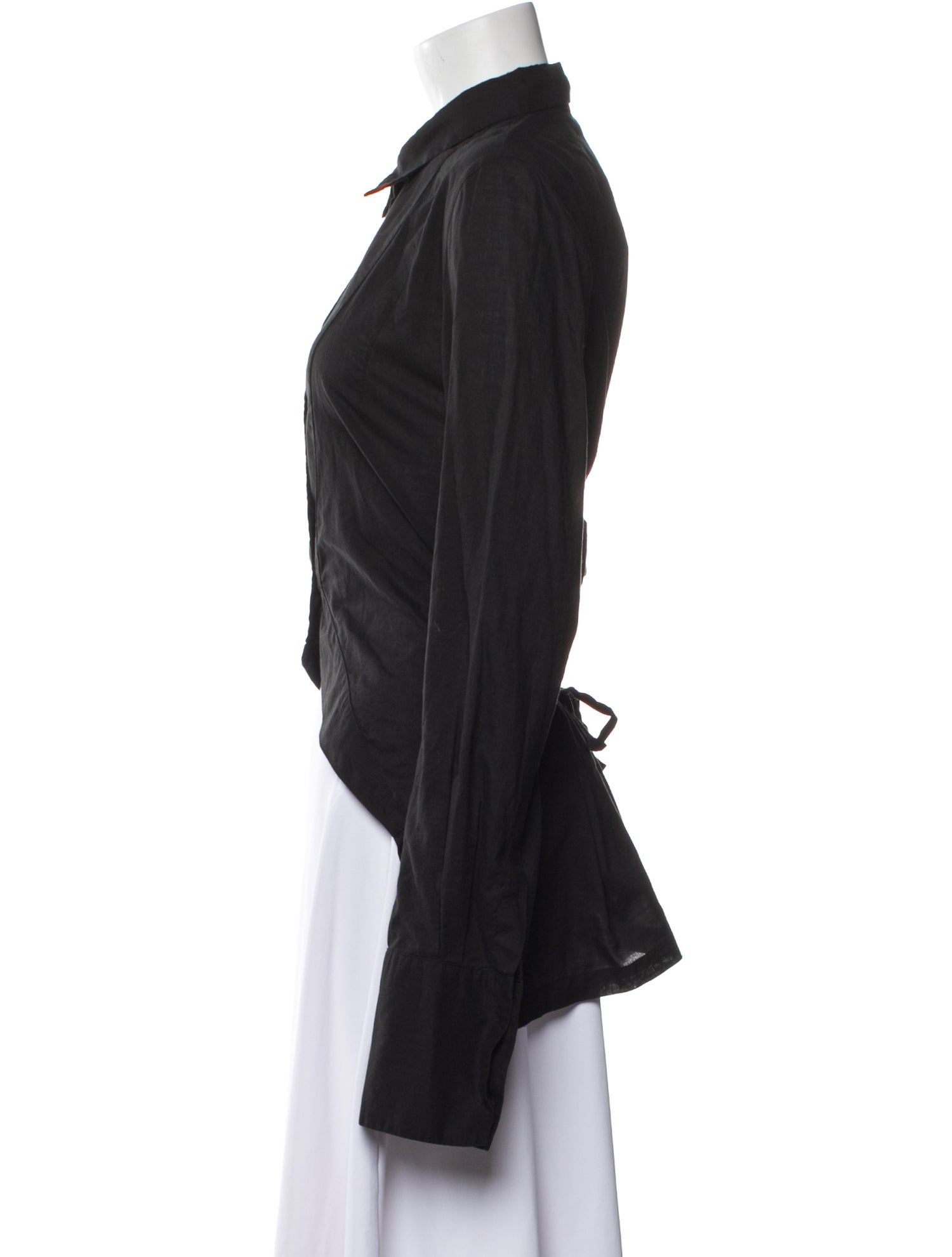 Ann Demeulemeester Long Sleeve Crop Top