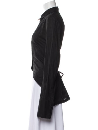 Ann Demeulemeester Long Sleeve Crop Top