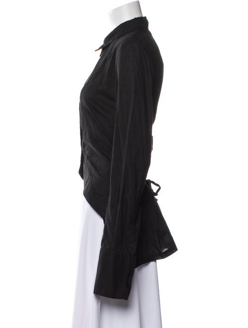 Ann Demeulemeester Long Sleeve Crop Top