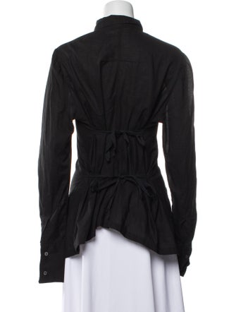 Ann Demeulemeester Long Sleeve Crop Top