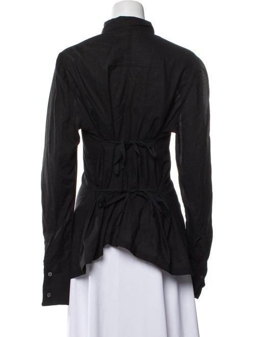 Ann Demeulemeester Long Sleeve Crop Top