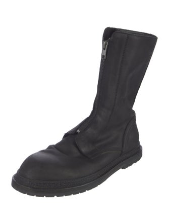 Ann Demeulemeester Leather Combat Boots