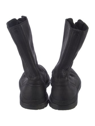 Ann Demeulemeester Leather Combat Boots