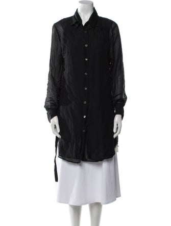 Ann Demeulemeester Chambray Peacoat