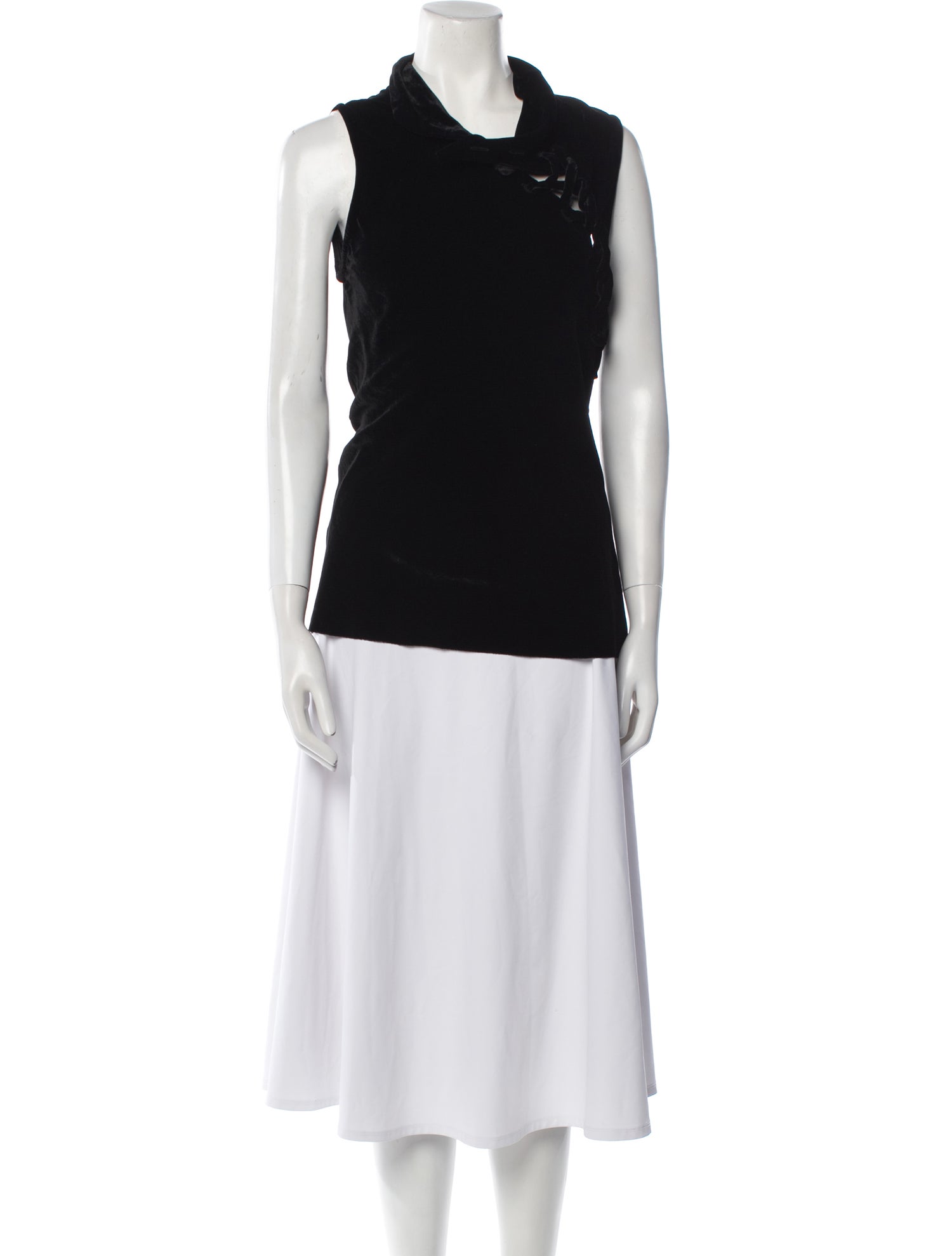 Ann Demeulemeester Mock Neck Sleeveless Top