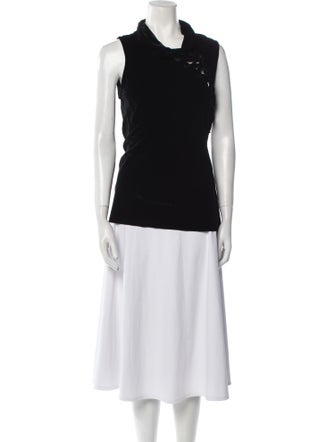 Ann Demeulemeester Mock Neck Sleeveless Top