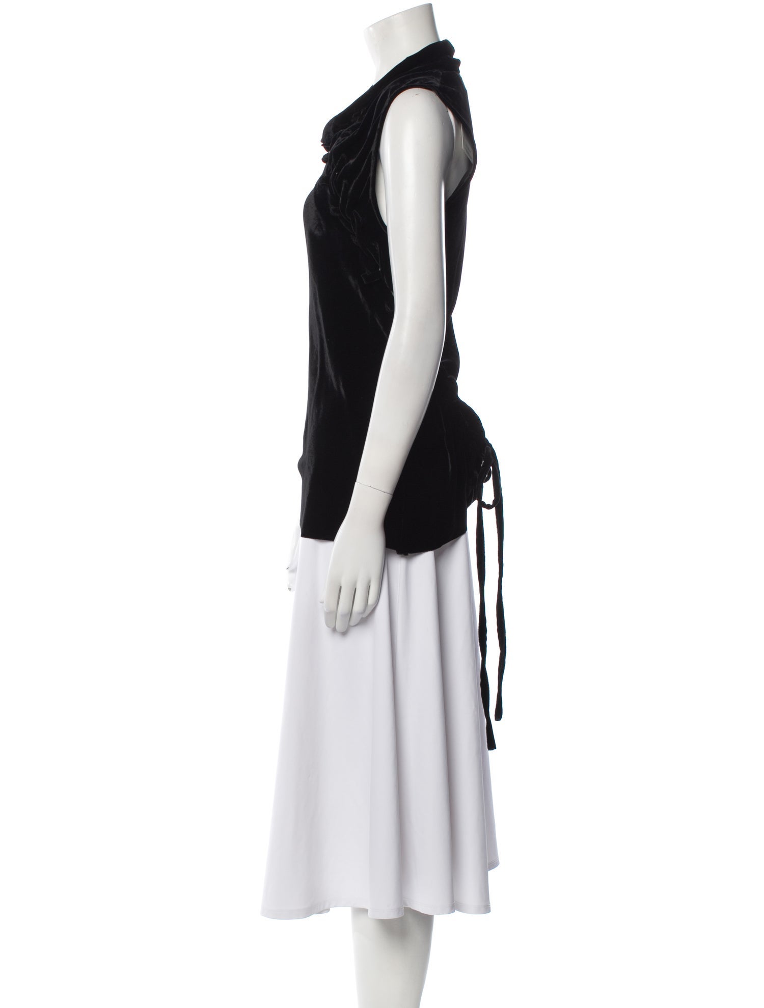 Ann Demeulemeester Mock Neck Sleeveless Top