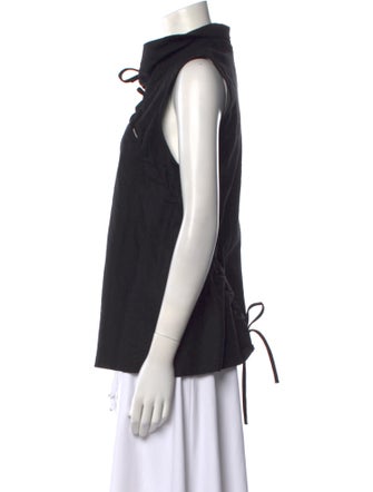 Ann Demeulemeester Virgin Wool Mock Neck Top