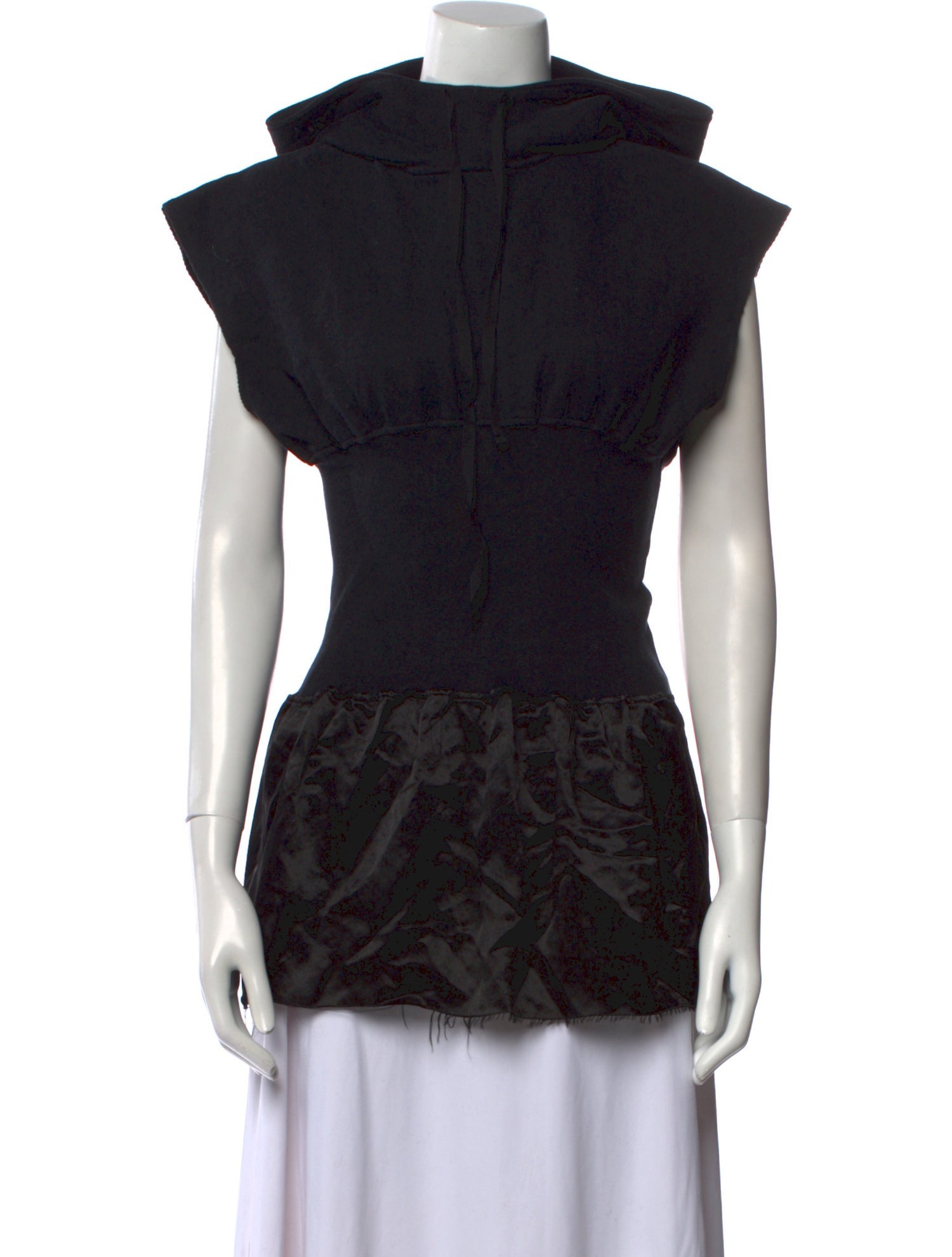 Ann Demeulemeester Mock Neck Short Sleeve Top