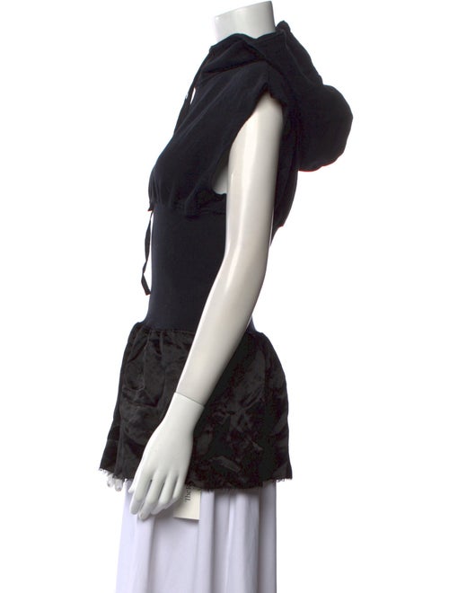 Ann Demeulemeester Mock Neck Short Sleeve Top