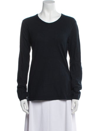 Ann Demeulemeester Scoop Neck Long Sleeve Sweatshirt