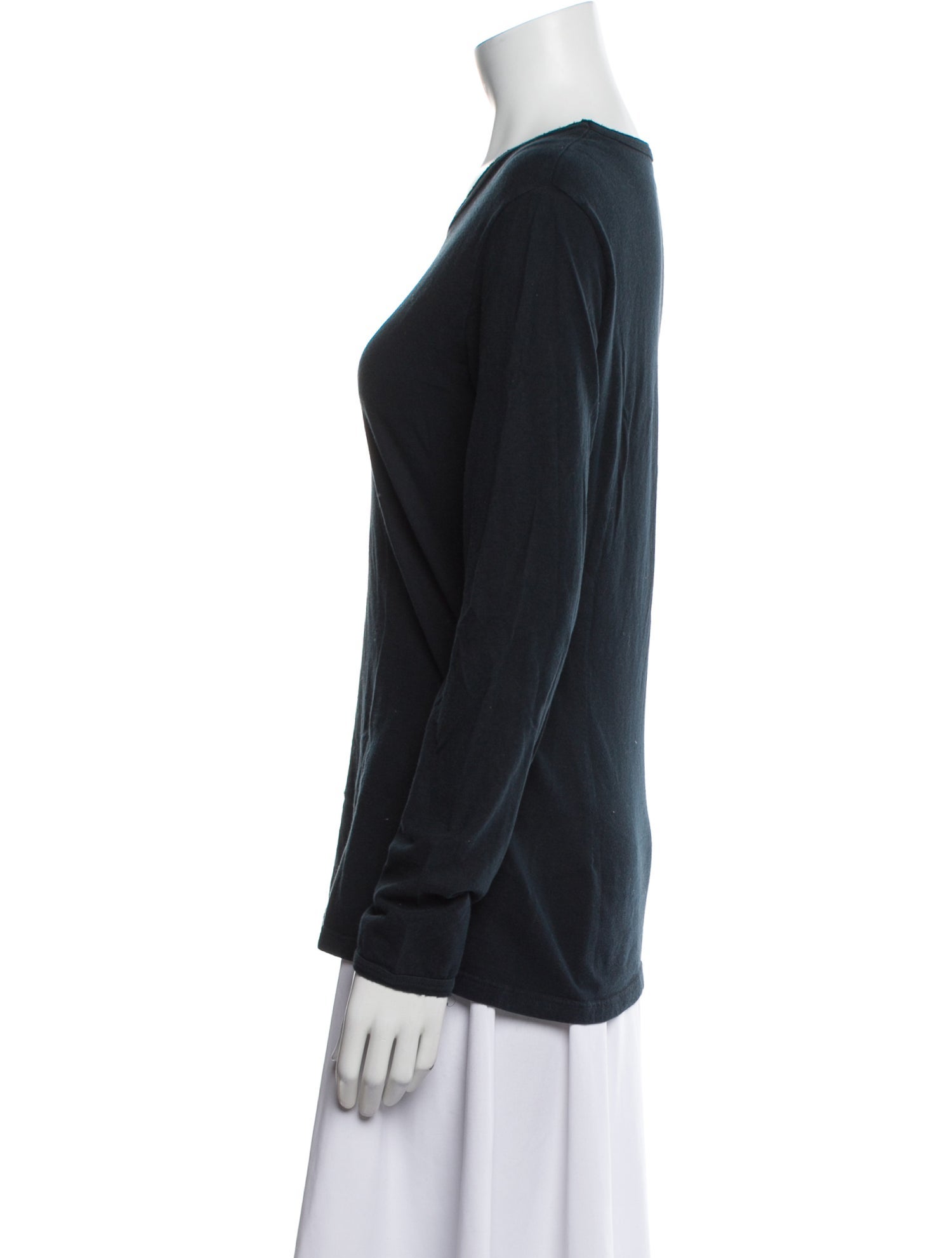 Ann Demeulemeester Scoop Neck Long Sleeve Sweatshirt