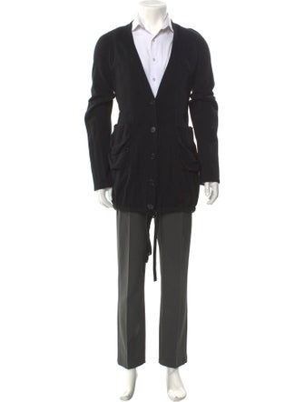 Ann Demeulemeester Virgin Wool V-Neck Cardigan