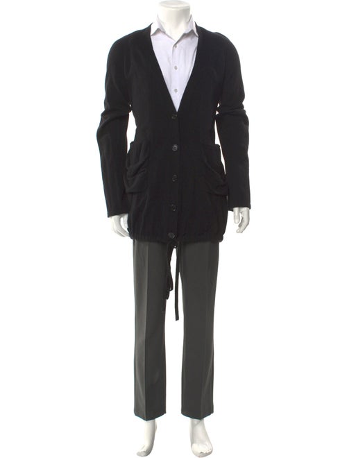 Ann Demeulemeester Virgin Wool V-Neck Cardigan