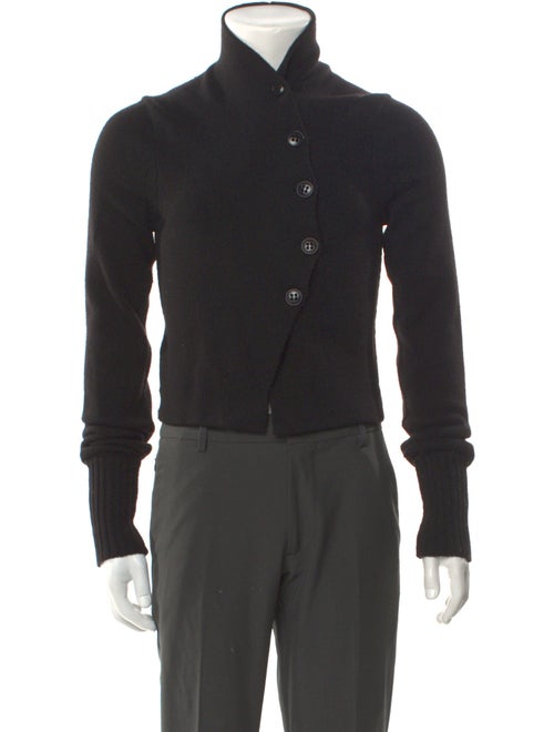 Ann Demeulemeester Virgin Wool Turtleneck Cardigan