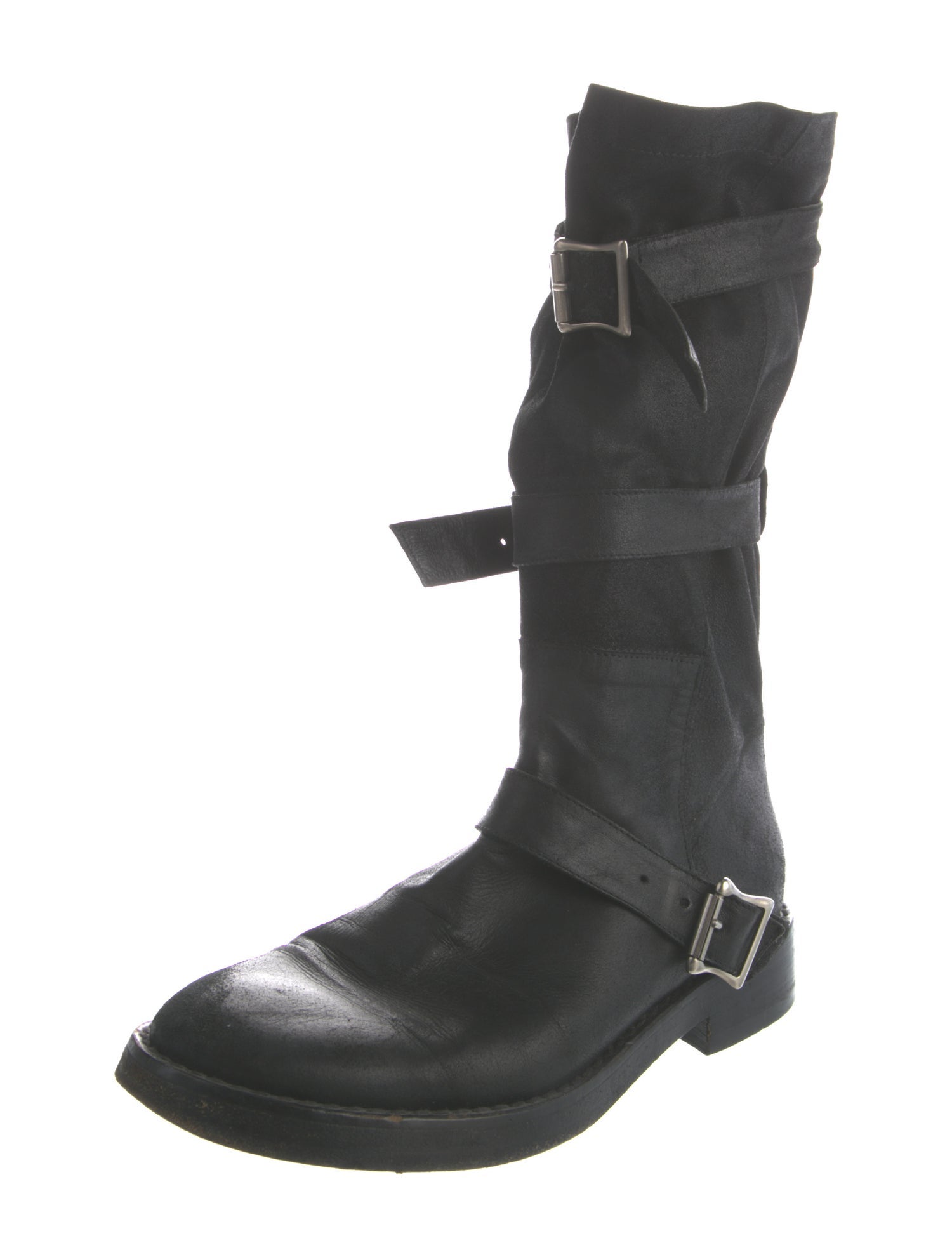 Ann Demeulemeester Suede Moto Boots