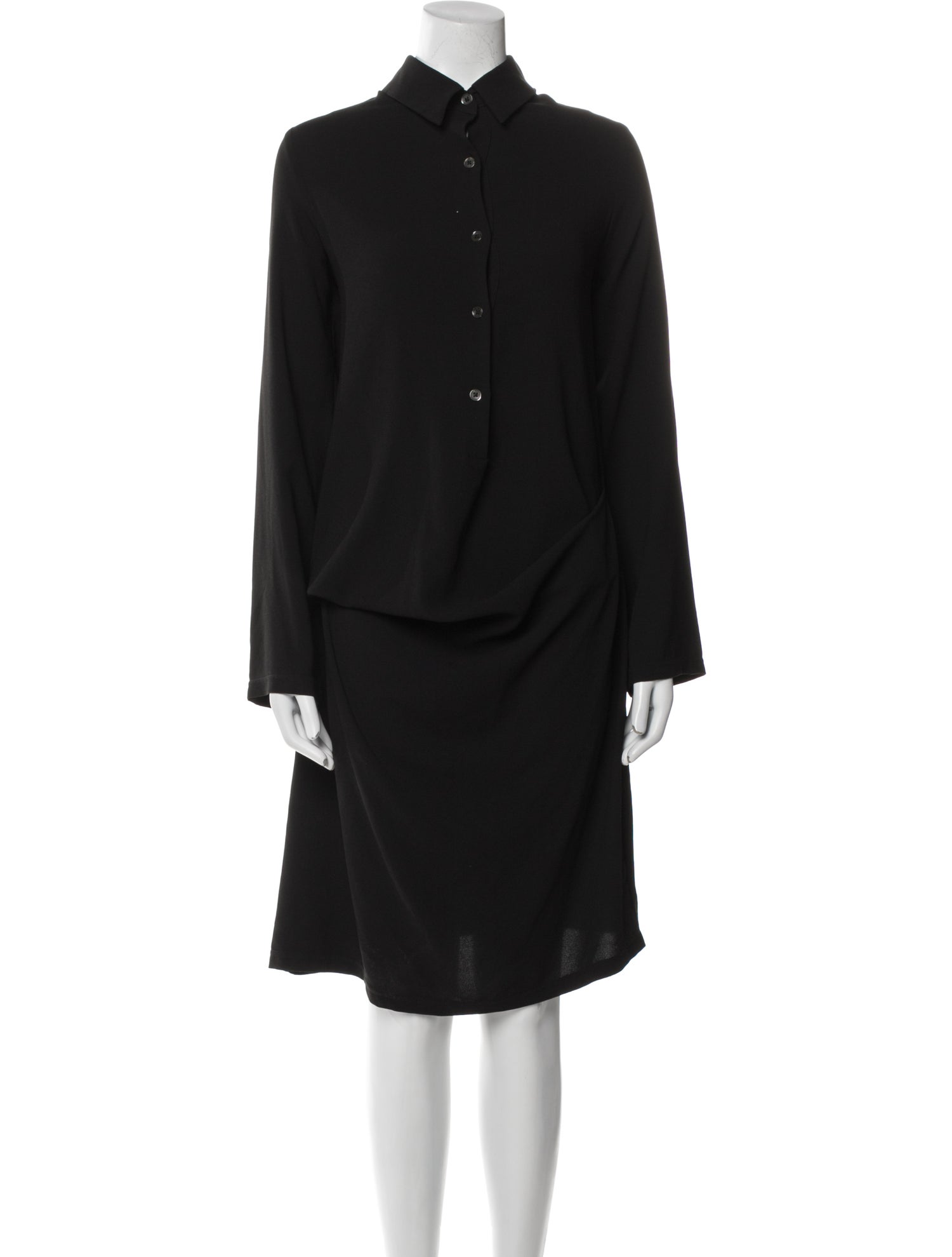 Ann Demeulemeester Mock Neck Knee-Length Dress