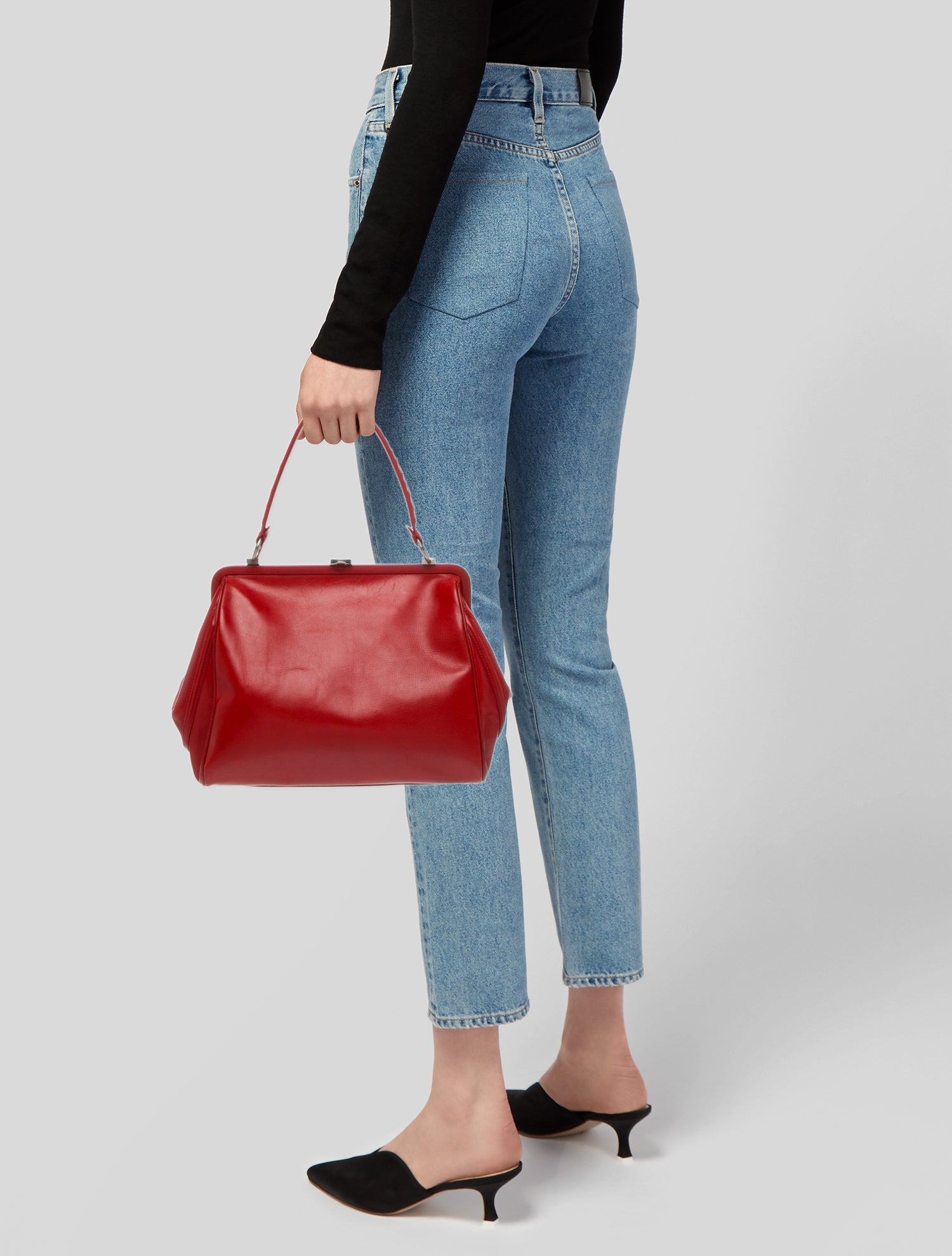 Ann Demeulemeester Leather Top Handle Bag