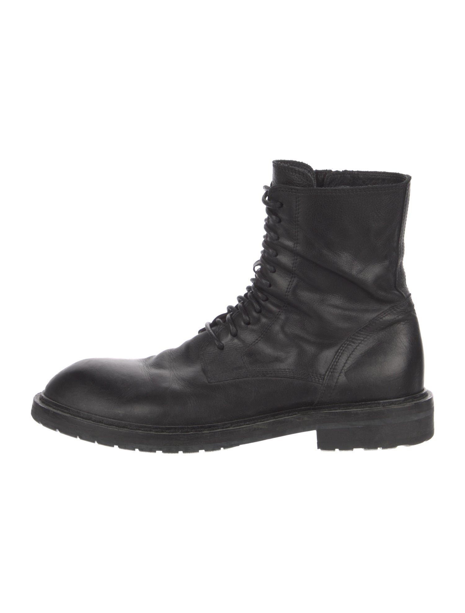 Ann Demeulemeester Leather Combat Boots
