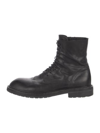 Ann Demeulemeester Leather Combat Boots