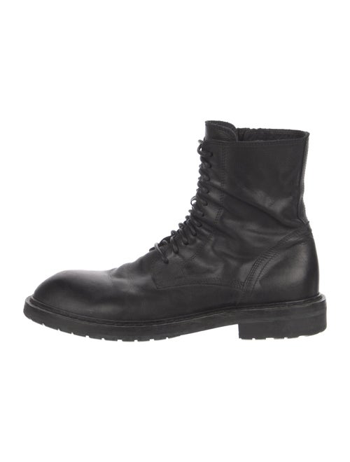 Ann Demeulemeester Leather Combat Boots
