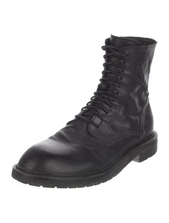Ann Demeulemeester Leather Combat Boots