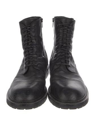 Ann Demeulemeester Leather Combat Boots