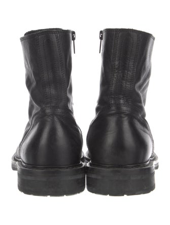 Ann Demeulemeester Leather Combat Boots