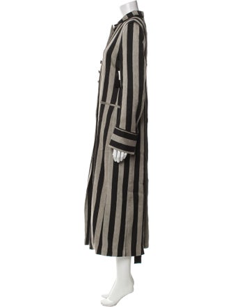 Ann Demeulemeester Linen Striped Coat