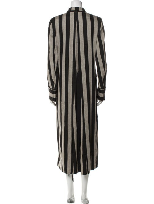 Ann Demeulemeester Linen Striped Coat