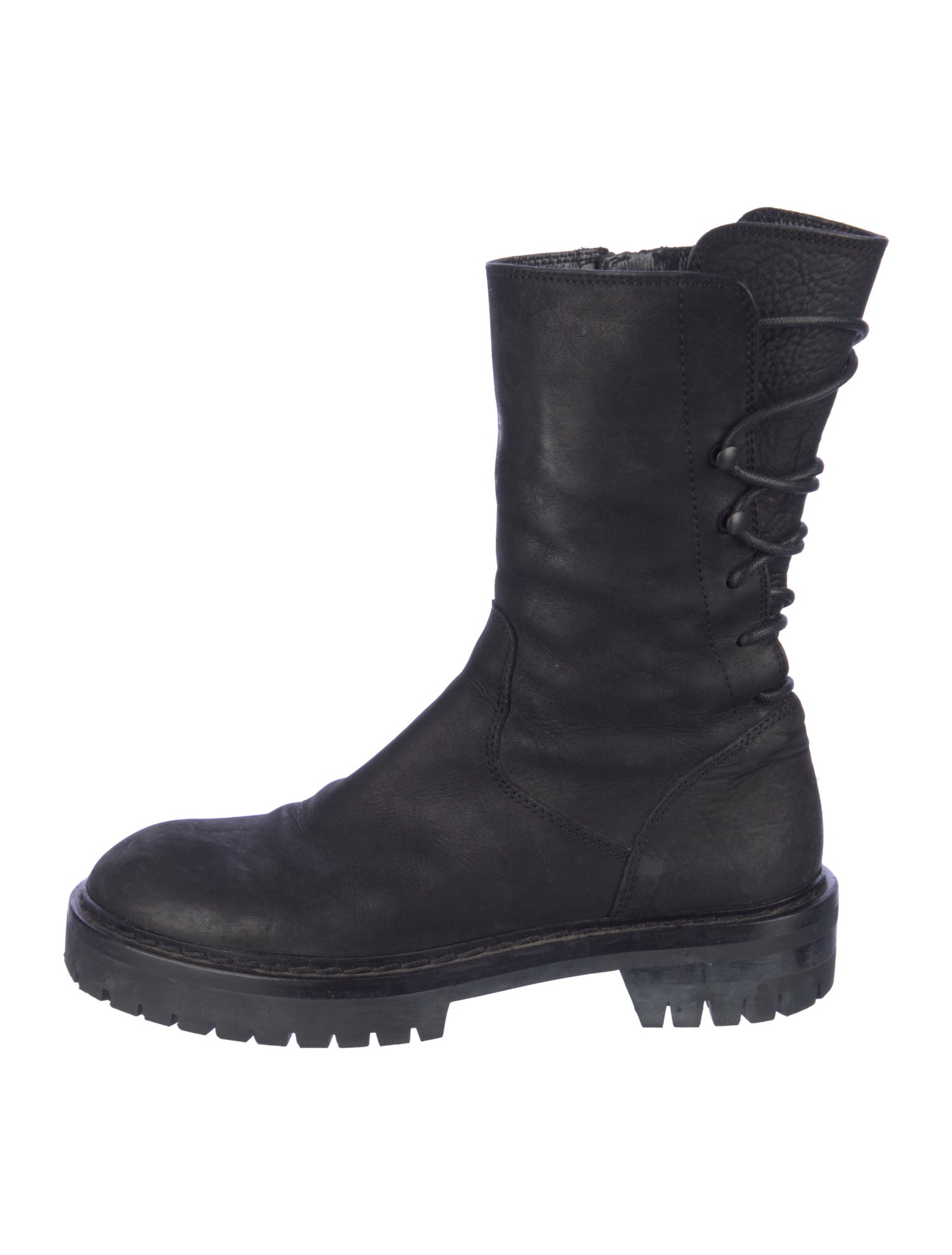 Ann Demeulemeester Leather Combat Boots