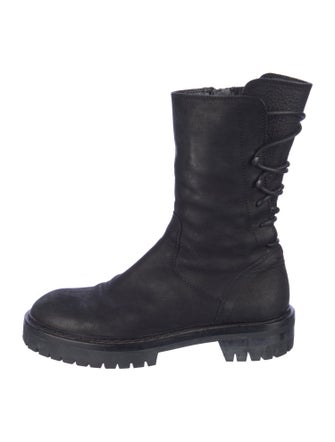 Ann Demeulemeester Leather Combat Boots
