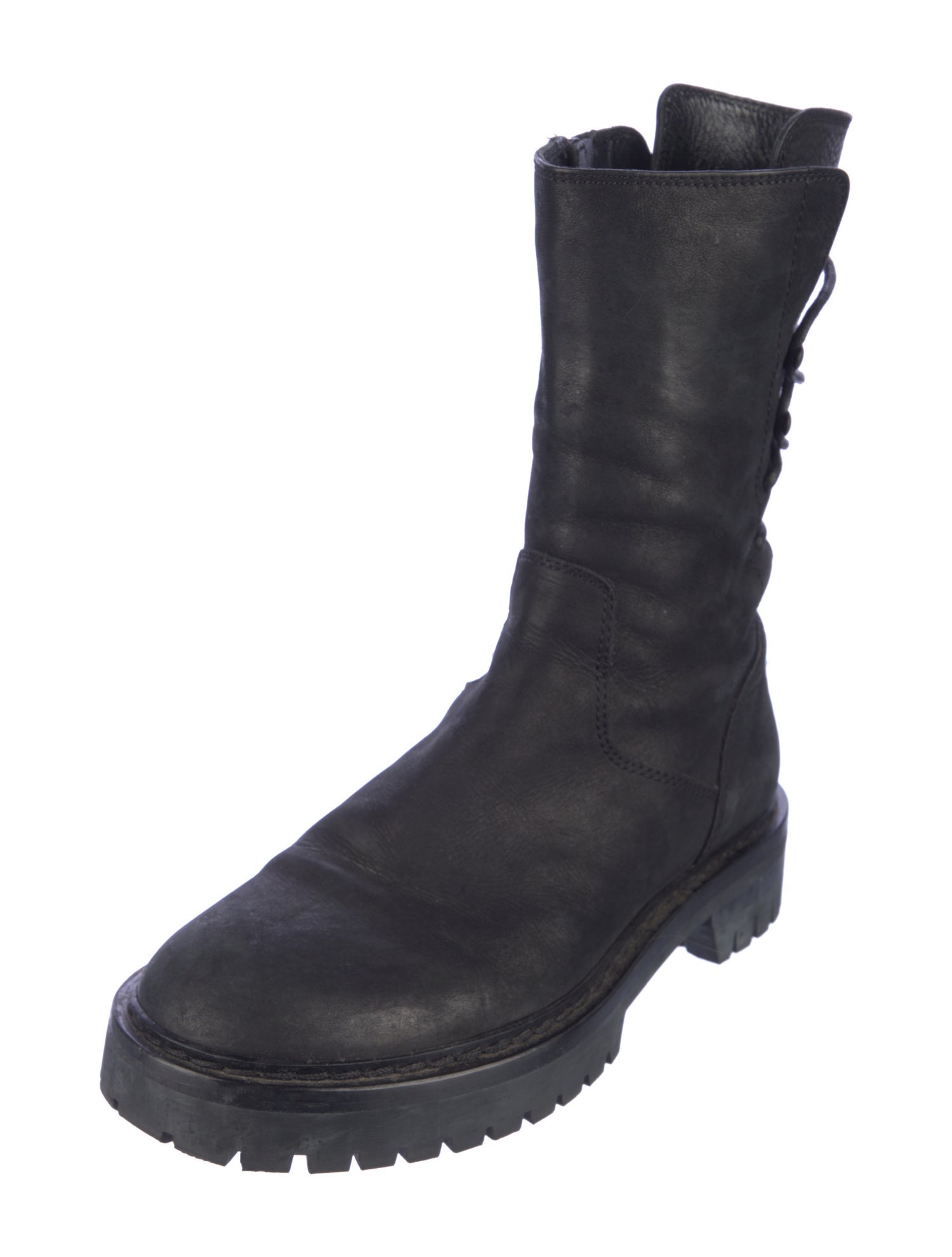 Ann Demeulemeester Leather Combat Boots