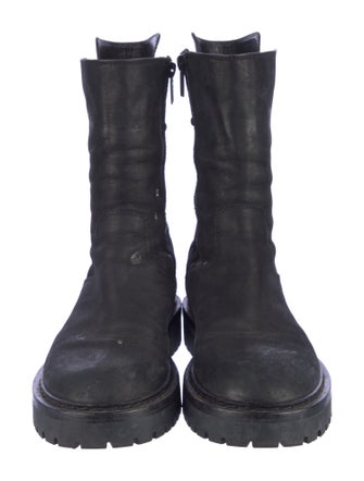 Ann Demeulemeester Leather Combat Boots
