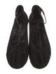 Ann Demeulemeester Suede Feather Trim Flats