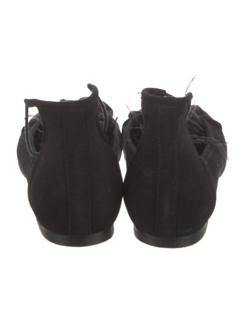 Ann Demeulemeester Suede Feather Trim Flats