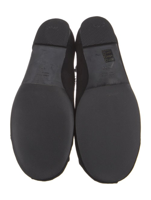 Ann Demeulemeester Suede Feather Trim Flats