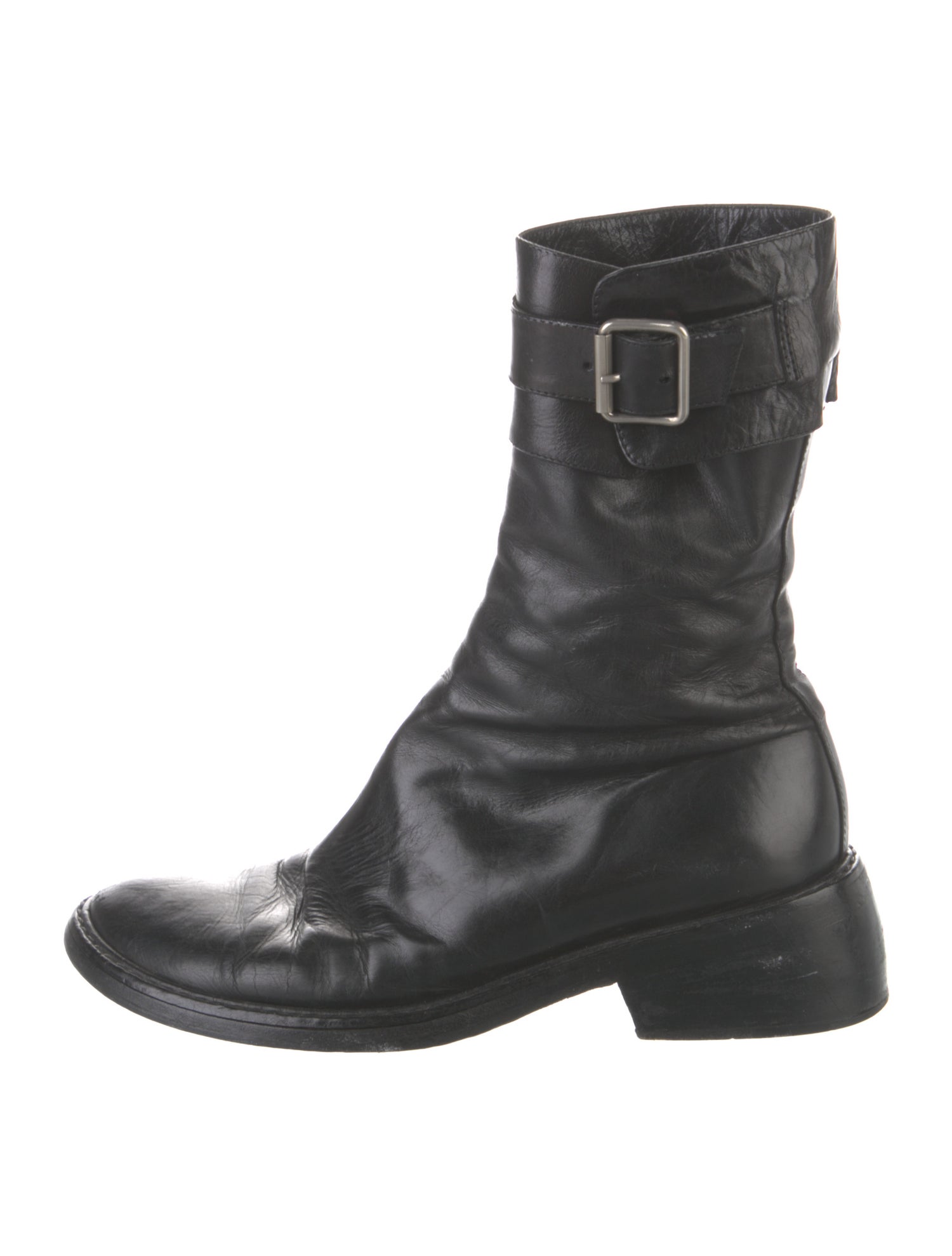 Ann Demeulemeester Leather Combat Boots