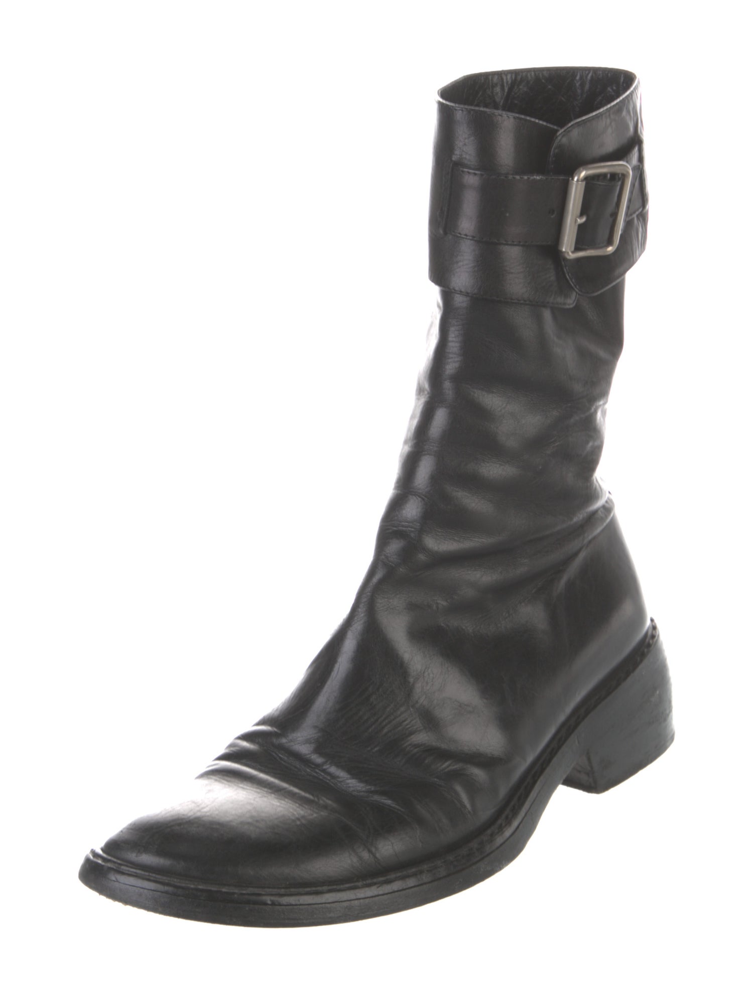 Ann Demeulemeester Leather Combat Boots