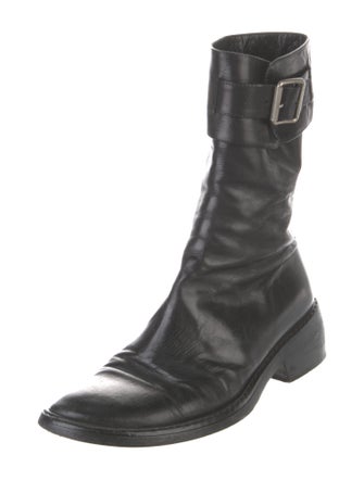 Ann Demeulemeester Leather Combat Boots