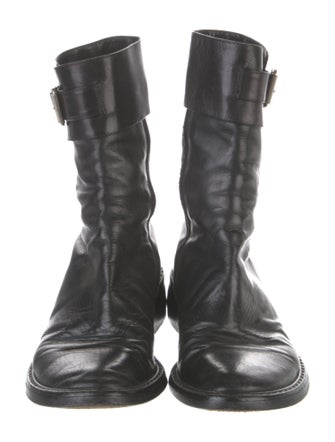 Ann Demeulemeester Leather Combat Boots
