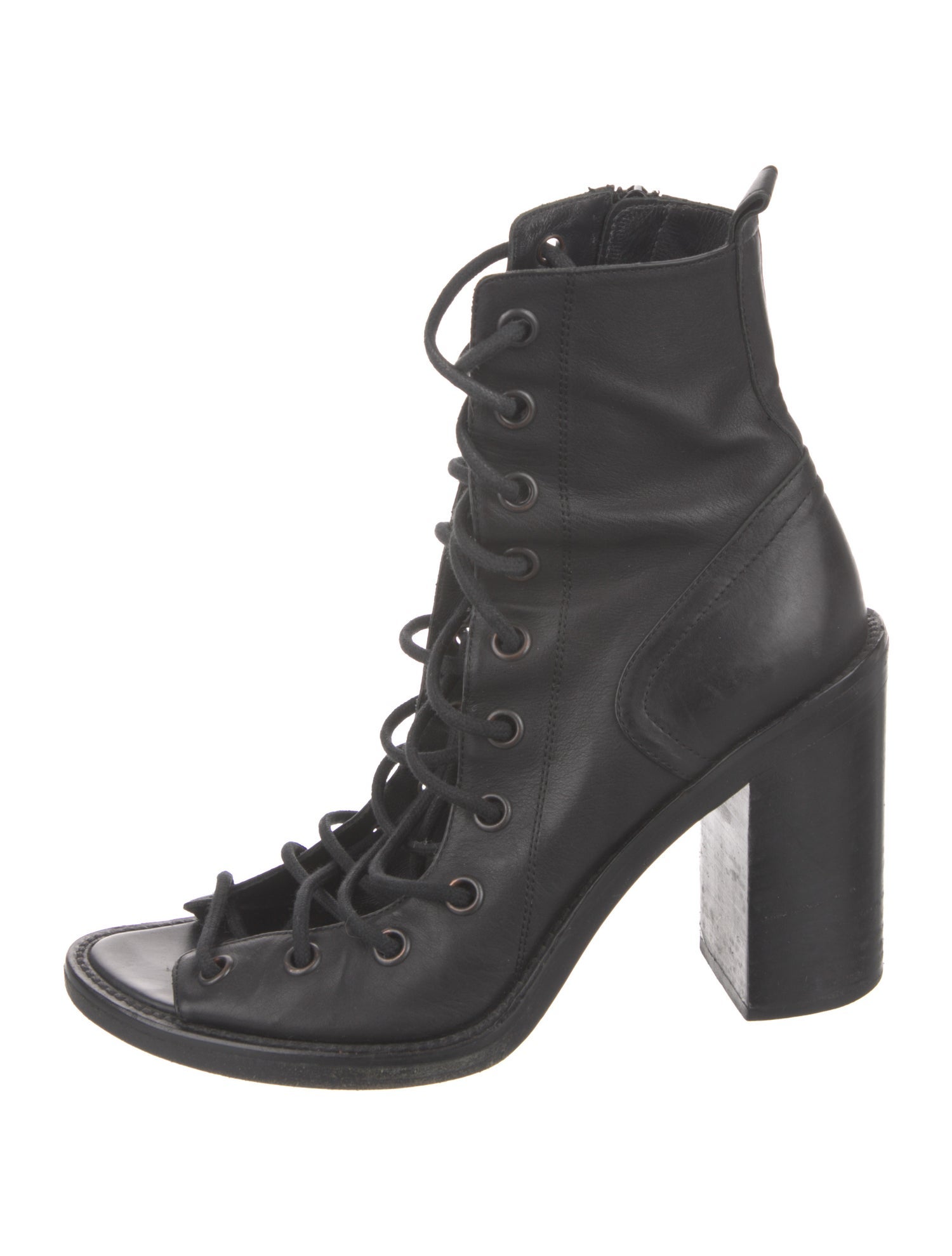 Ann Demeulemeester Leather Lace-Up Boots