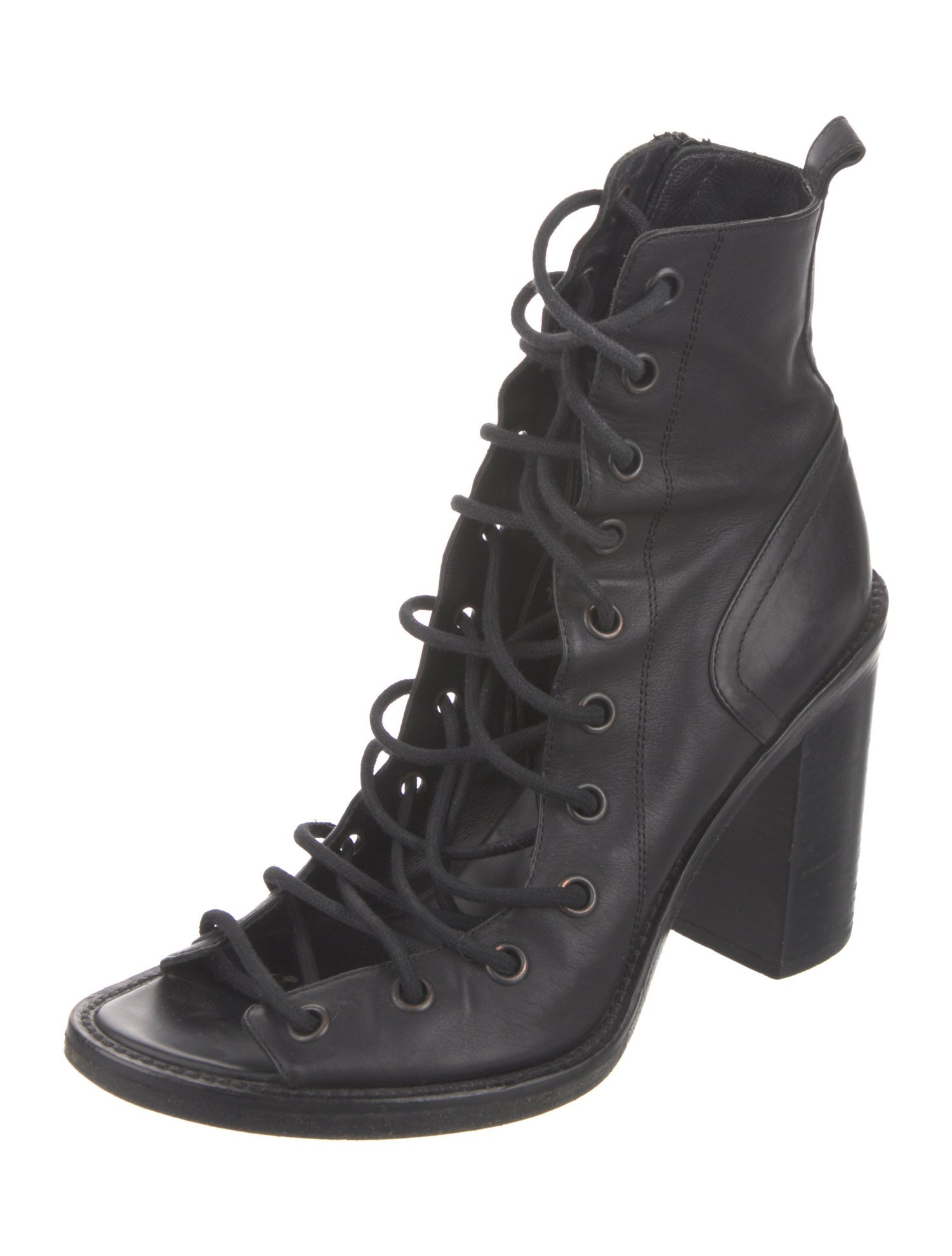 Ann Demeulemeester Leather Lace-Up Boots