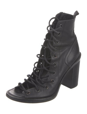 Ann Demeulemeester Leather Lace-Up Boots