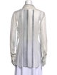 Ann Demeulemeester Silk Striped Button-Up Top