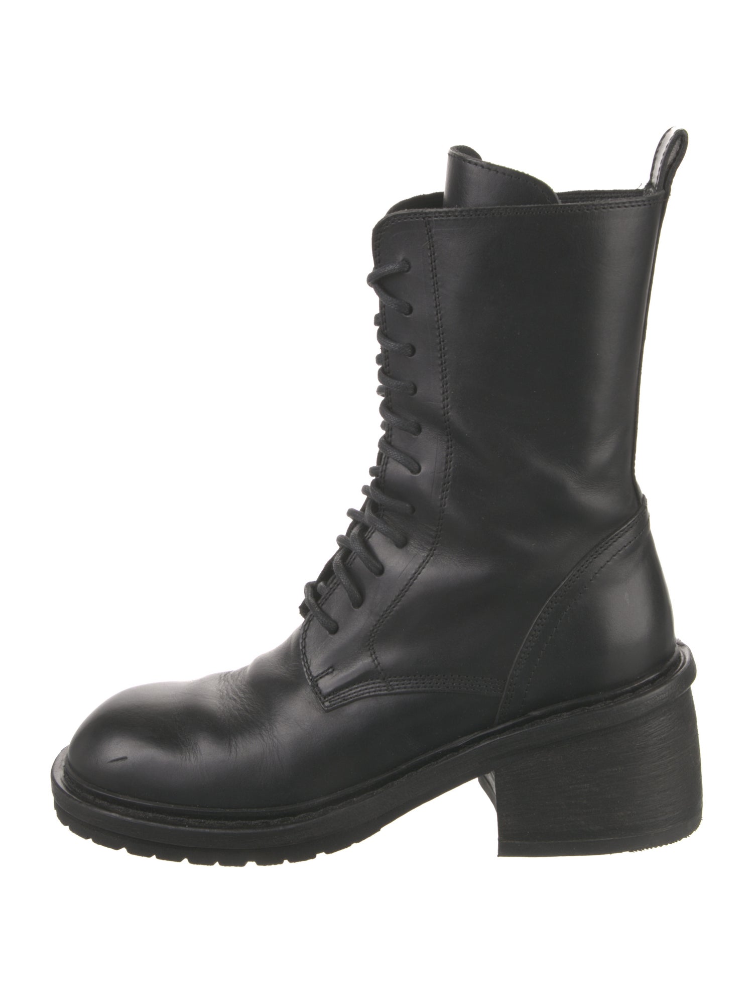 Ann Demeulemeester Leather Combat Boots