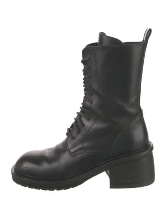 Ann Demeulemeester Leather Combat Boots
